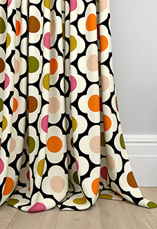 Orla Kiely Spot Flower, Red Multi - Made to Measure Curtains